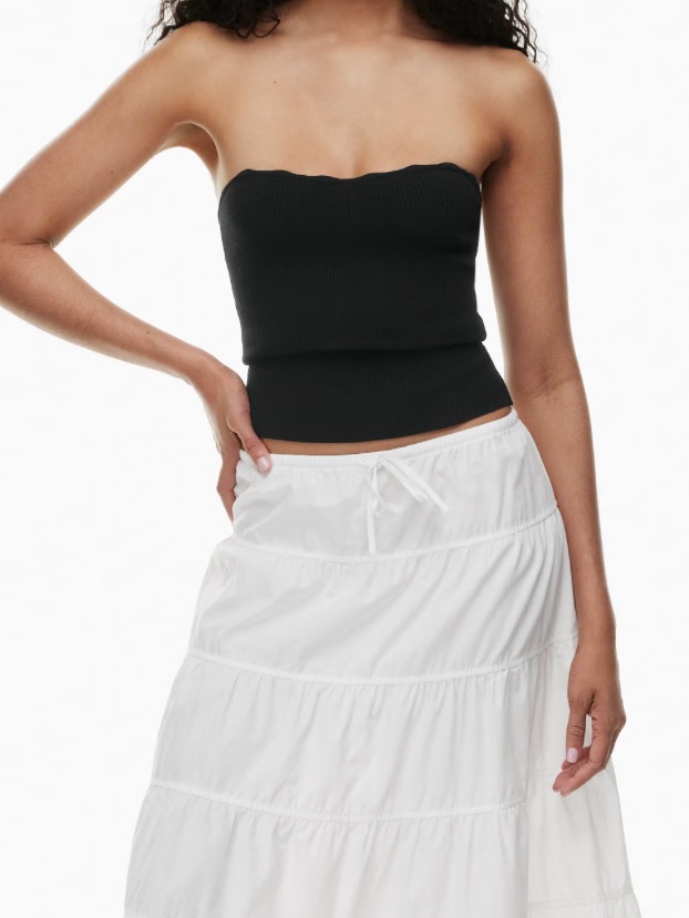 Aritzia Haven Ribbed Tube Top Sz Sm New Black